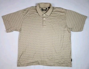 Donald J Trump Polo Shirt Short Sleeve Button Up Mens Size XL Striped - Picture 1 of 7