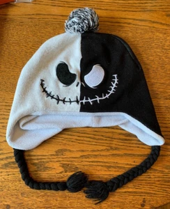 Youth The Nightmare Before Christmas Black & White Pom-Pom Beanie - Picture 1 of 3