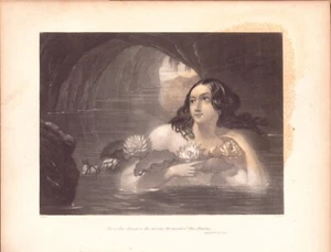 1855 Druck einer Radierung von JOHN SARTAIN nach Gemälde von EDMUND THOMAS PARRIS - Bild 1 von 1