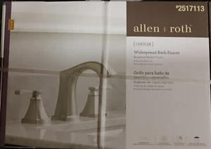 Allen & Roth - Chesler - Rubinetto bagno diffuso - finitura nichel spazzolato NUOVO - Foto 1 di 5
