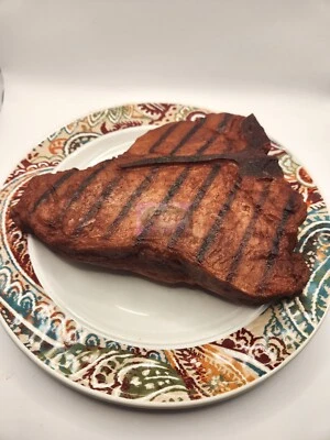 Porterhouse Steak, W/Grill Marks, Wax Fake Food, Display, Props