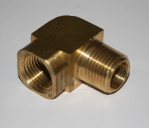 1/2 NPT Brass Inline Street Elbow Pipe Fitting Generic - Picture 1 of 2