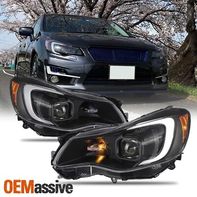 For 2012-2016 Subaru Impreza 16 Crosstrek Projector Headlights w/Led Light Bar - Image 1 of 4