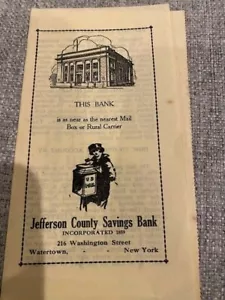 Jefferson County Savings Bank Watertown NY, Folleto para abrir una nueva cuenta - Imagen 1 de 4