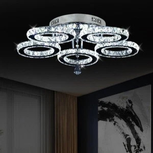 LED K9 Kristall Deckenleuchte Deckenlampe Kronleuchter Wohnzimmer Kaltweiß 50W - Bild 1 von 10