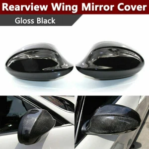 Black Side Wing Mirror Caps Cover M3 Style For BMW E90 E91 E92 E93 Facelifted AS - Foto 1 di 9