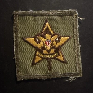 Star Scout Square rolled gauze back BSA Position Patch Boy Scouts Pre 1960 Rare - Picture 1 of 7