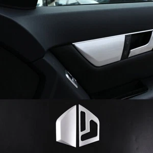 Silver ABS Door Handle Panel Cover Trim For Mercedes Benz C Class W204 2008-2013 - Picture 1 of 12
