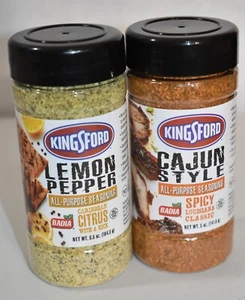 Kingsford Lemon Pepper 6.5 oz & Cajun Style 5 oz Bottle   ***Two Bottles*** - Picture 1 of 5