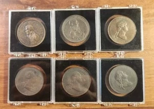 Bronze Präsidenten Medaillen Set 6 Münzen 1 5/16" siehe Beschreibung - Bild 1 von 14