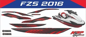 YAMAHA WAVERUNNER FZS SVHO 2016 Graphics / Decal / Sticker Kit CUSTOM CARBON RED - Picture 1 of 1