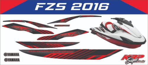 YAMAHA WAVERUNNER FZS SVHO 2016 Graphics / Decal / Sticker Kit CUSTOM CARBON RED