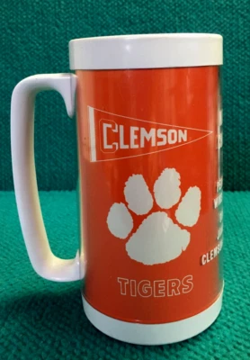 1981 Vintage : CLEMSON TIGERS FOOTBALL "National Champions" THERMO-SERV MUG - Image 1 of 4