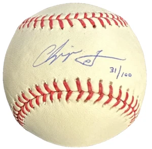 Chipper Jones Autographed Career Stats Commemorative Baseball PSA/DNA/100 - Picture 1 of 4