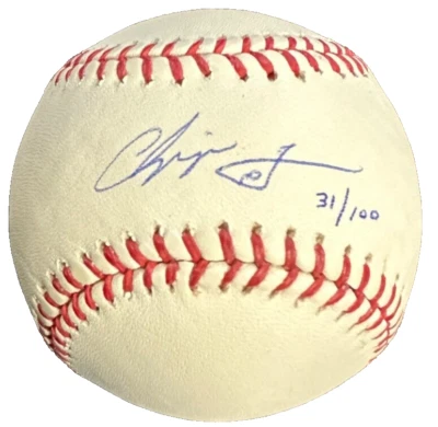 Chipper Jones Autographed Career Stats Commemorative Baseball PSA/DNA/100 - Image 1 of 4