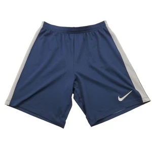 Nike Dri Fit Athletic Shorts Youth Boys Size M Blue White Stretch Elastic Waist - Picture 1 of 13