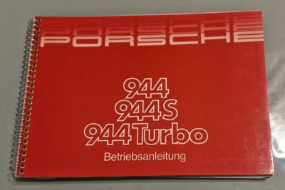 Istruzioni USE Manual Manuale Porsche 944  944 S 944 Turbo Modello 1988 Original - Immagine 1 di 4