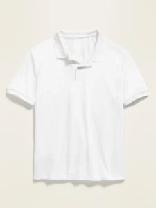Old Navy Youth Boys XS Moisture-Wicking School Uniform Polo Shirt in White 2341 - Picture 1 of 8