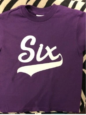 6 year old shirt personalized 6th birthday boy girl T-shirt six age 6 t-shirt - Image 1 of 2