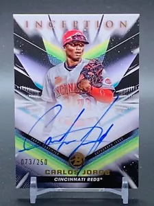 2023 Bowman Inception Prospect CARLOS JORGE Cincinatti Reds automático #/250 - Imagen 1 de 2