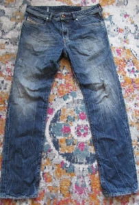 Pantalones de mezclilla para hombre DIESEL Baster regular ajustados azules con botones talla 33 x 32 - Imagen 1 de 8