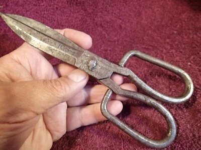 ANTIQUE 1700-s HANDFORGED SCISSORS signed " ICS " SWEDEN SWEDISH - Image 1 of 4
