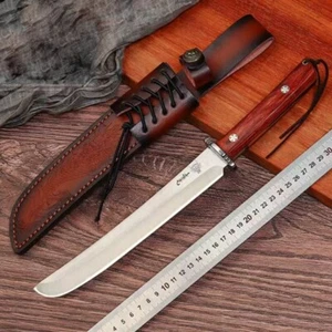 Tactical Fixed Blade Dagger Camping Fishing Hunting Survival Katana Combat Knife - Picture 1 of 14