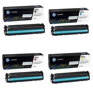 4x Juego de tóner Original HP 201A BK/C/M/Y Color Laserjet Pro M252 MFP M274 M277 - Imagen 1 de 1