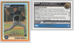 2010 Bowman Chrome Prospects Orange Refractor /25 Steven Hensley #BCP114