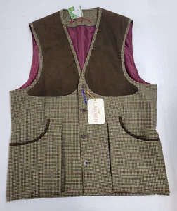 Laksen Sporting Men's Ainsley Scottish Wool Tweed Shooting Vest Size 4XL NEW NWT - Picture 1 of 19