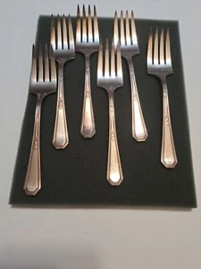 1923 W.M. Rogers and Son Tafelgabeln 6er Set  - Bild 1 von 5