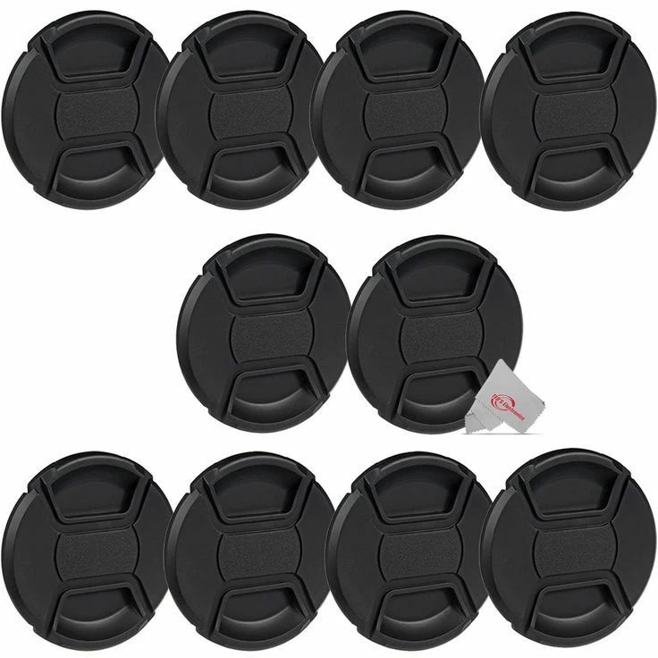 10x 52mm Universal Center Pinch Snap On Lens Cap Front Dust Cover for Cameras - Image 1 of 3