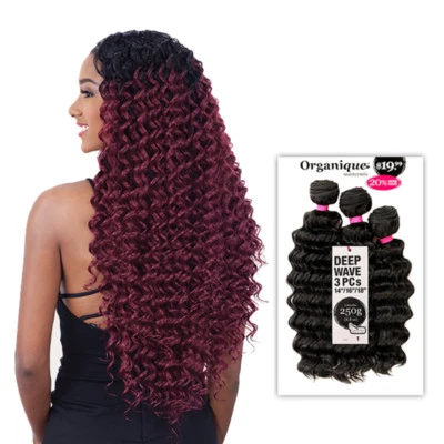 DEEP WAVE 3PCS - SHAKE-N-GO SYNTHETIC MASTERMIX ORGANIQUE WEAVE EXTENSION - Image 1 of 3