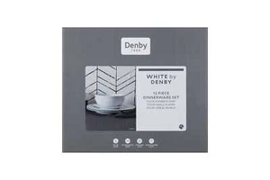 Denby - White - 12 Piece Dinner Set - 245758N - Picture 1 of 5