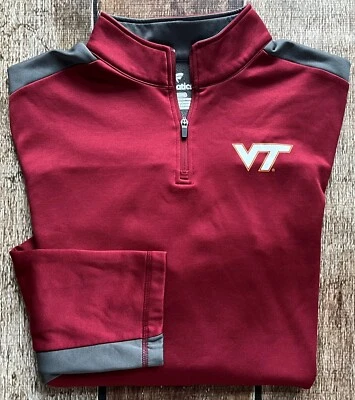 FANATICS 1/4 ZIP ACTIVE TOP SHIRT VT VIRGINIA TECH MENS SIZE XL EXCELLENT - Image 1 of 4