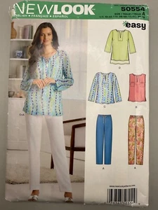 NEW LOOK Sewing Pattern S0554 UNCUT Misses Pull On Pants & Top Size 10-22 - Picture 1 of 5