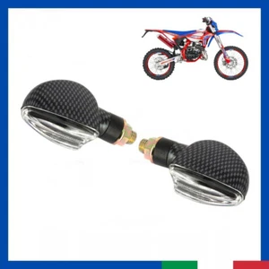 Paar Motorrad Blinker Universal kurz Farbe Carbon zugelassen Roller AM6 - Bild 1 von 4