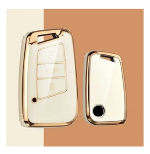 Funda de llave adecuada para VW Passat B8 Arteon Skoda Superb Keyless blanco - Imagen 1 de 1