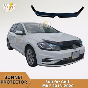 Bonnet Protector for VW Golf MK7 2013–2020 Smoke Acrylic Hood Guard Deflector - Picture 1 of 6
