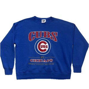 Felpa vintage Chicago Cubs uomo XL 1993 MLB baseball girocollo made USA anni 90 - Foto 1 di 13