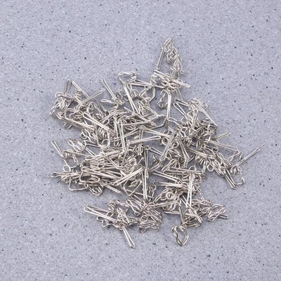 Accessori per tende in metallo da 100 pacchetti Accessori per tende da (argento) - Immagine 1 di 4