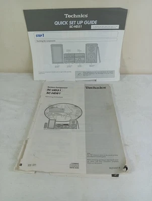 Technics SC-HD51 HD81 Original Instructions Stereo Hi-Fi Set Up Guide - Image 1 of 4