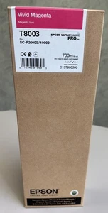 Original Epson Vivid Tintenpatrone Magenta T8003 700ml SC-P20000 - 4.2023 + 8.2024 - Bild 1 von 3