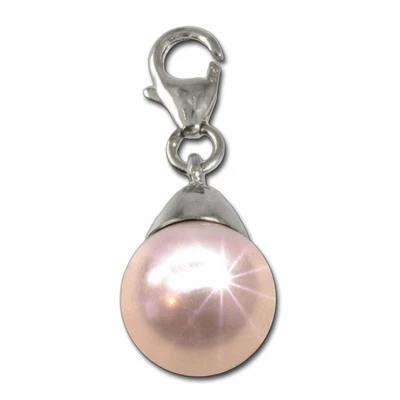 SilberDream Charm 925 Echt Silber Anhänger rosa Musche -Perle FC211A - Bild 1 von 4