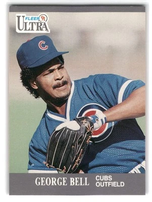 George Bell 1991 Ultra Baseball #55 Chicago Cubs - Image 1 of 2