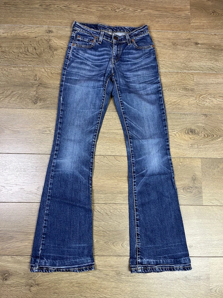 Винтажные женские джинсы 2004 Levi's 529 W25 L32 Bootcut синие джинсовые на молнии Fly - Изображение 1 из 4