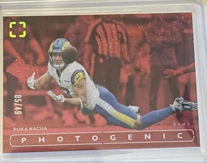 PUKA NACUA 2024 Panini Photogenic RED 5/49 Los Angeles Rams #9 - Picture 1 of 3