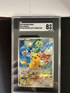 Pokémon Paldea Evolved Pokemon ETB 2023 Promo SVP EN #027 PIKACHU SGC 8 - Imagen 1 de 3