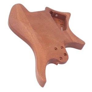 Corps De Baril De Guitare Inachevé Acajou Poli DIY 6 Cordes Sans Tête Pièces OBF - Imagen 1 de 12