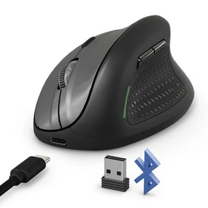 Souris Ergonomique Bluetooth Souris Sans Fil Verticale Sans Fil Bluetooth 5.1+ 2.4G+ - Photo 1/9